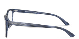 Emporio Armani Logo Lettering Pillow Eyeglasses in Blue – Product Photo 3