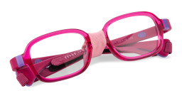 Mira Flex Kids Rectangle Eyeglasses in Dark Pink – Product Photo 4