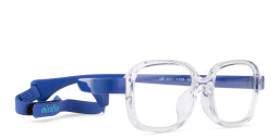 Mira Flex Kids Rectangle Eyeglasses in Clear – Product Photo 2