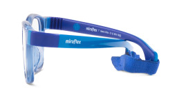 Shop Mira Flex Logo Kids Square Eyeglasses in Light Blue online.
