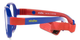 Shop Mira Flex Logo Kids Rectangle Eyeglasses in Shiny Blue & Red online.