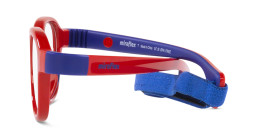 Mira Flex Logo Kids Square Eyeglasses in Red – Product Photo 3
