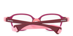 Shop Mira Flex Logo Kids Square Eyeglasses in Burgundy online.