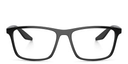 Shop Prada Linea Rossa Wide Pillow Eyeglasses in Black online.