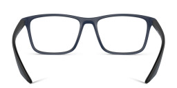Prada Linea Rossa Wide Pillow Eyeglasses in Blue Rubber – Product Photo 4