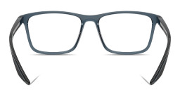 Prada Linea Rossa Logo Signature Wide Pillow Eyeglasses in Transparent Blue – Product Photo 4
