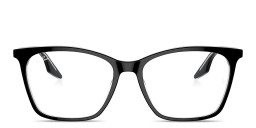 Shop Ray-Ban Optics Cat-Eye Eyeglasses in Black On Transparent online.