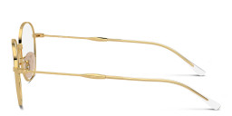 Shop Ray-Ban Optics Unisex Panthos Eyeglasses in Gold online.