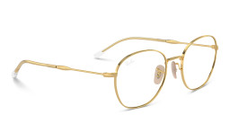 Shop Ray-Ban Optics Unisex Panthos Eyeglasses in Gold online.