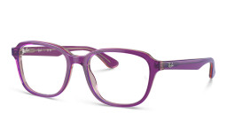 Ray-Ban Junior Kids Square Eyeglasses in Purple – Product Photo 2