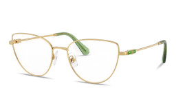 Swarovski Rhinestone-Embellished Cat-Eye Eyeglasses in Polished Gold – Product Photo 2