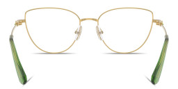 Swarovski Rhinestone-Embellished Cat-Eye Eyeglasses in Polished Gold – Product Photo 4