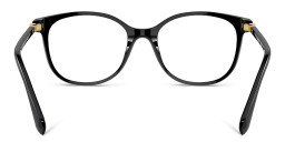 Shop Swarovski Crystal-Embellished Square Eyeglasses in Black online.
