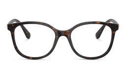 Shop Swarovski Crystal-Embellished Square Eyeglasses in Havana online.