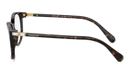 Shop Swarovski Crystal-Embellished Square Eyeglasses in Havana online.