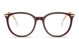 Shop Swarovski Crystal-Embellished Panthos Eyeglasses in Burgundy online.