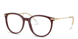 Shop Swarovski Crystal-Embellished Panthos Eyeglasses in Burgundy online.