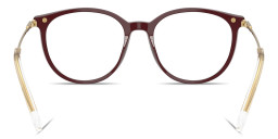 Shop Swarovski Crystal-Embellished Panthos Eyeglasses in Burgundy online.