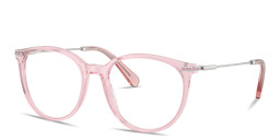 Shop Swarovski Crystal-Embellished Panthos Eyeglasses in Transparent Pink online.
