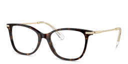 Shop Swarovski Crystal-Embellished Square Eyeglasses in Havana online.