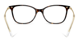 Shop Swarovski Crystal-Embellished Square Eyeglasses in Havana online.