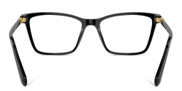 Swarovski Rhinestone Rectangle Eyeglasses in Black – Product Photo 4