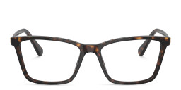 Shop Swarovski Rhinestone-Embellished Rectangle Eyeglasses in Havana online.