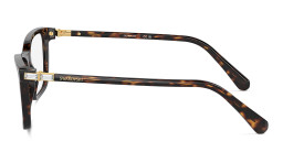 Shop Swarovski Rhinestone-Embellished Rectangle Eyeglasses in Havana online.