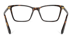 Shop Swarovski Rhinestone-Embellished Rectangle Eyeglasses in Havana online.