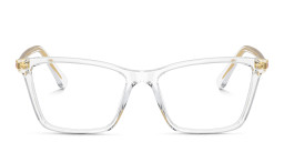 Shop Swarovski Rhinestone-Embellished Rectangle Eyeglasses in Clear online.