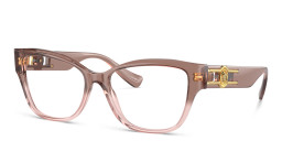 Shop VERSACE Medusa Pillow Eyeglasses in Pink online.