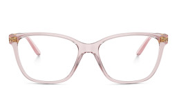 Shop Vogue Eyewear Square Eyeglasses in Pink online.