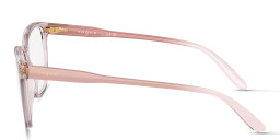 Shop Vogue Eyewear Square Eyeglasses in Transparent Pink online.