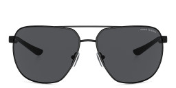 Armani Exchange A|X Logo Pilot Sunglasses in Black – Product Photo 1