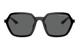 Armani Exchange A|X Logo Irregular Sunglasses in Black – Product Photo 1