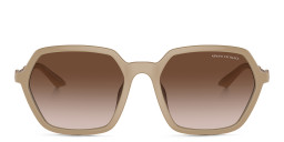 Armani Exchange A|X Logo Irregular Sunglasses in Beige – Product Photo 1