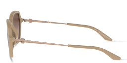 Armani Exchange A|X Logo Irregular Sunglasses in Beige – Product Photo 3