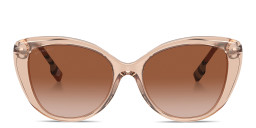 BURBERRY Vintage Check Cat-Eye Sunglasses in Transparent Peach – Product Photo 1