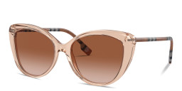 BURBERRY Vintage Check Cat-Eye Sunglasses in Transparent Peach – Product Photo 2