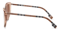 BURBERRY Vintage Check Cat-Eye Sunglasses in Transparent Peach – Product Photo 3