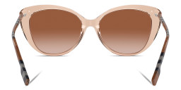 BURBERRY Vintage Check Cat-Eye Sunglasses in Transparent Peach – Product Photo 4