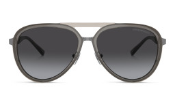 Emporio Armani Pilot Sunglasses in Shiny Transparent Smoke – Product Photo 1