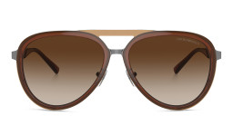 Emporio Armani Aviator Sunglasses in Brown – Product Photo 1