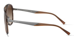Emporio Armani Aviator Sunglasses in Brown – Product Photo 3