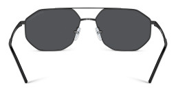 Emporio Armani Irregular Sunglasses in Matte Black – Product Photo 4