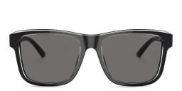 Shop Emporio Armani Pillow Sunglasses in Black online.