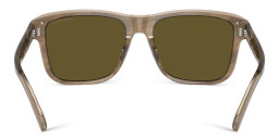 Shop Emporio Armani Pillow Sunglasses in Brown online.