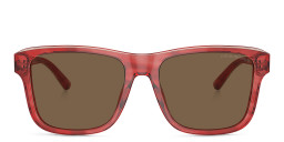 Emporio Armani Pillow Sunglasses in Red/Dark Brown – Product Photo 3