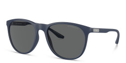 Shop Emporio Armani Panthos Sunglasses in Matte Blue online.