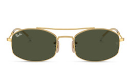 Ray-Ban Unisex Oval Sunglasses in Gold/Green – Product Photo 2